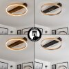 Plafonnier Cajean LED Noir, 1 lumière