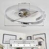 Plafonnier Rosemond LED Chrome, Blanc, 1 lumière