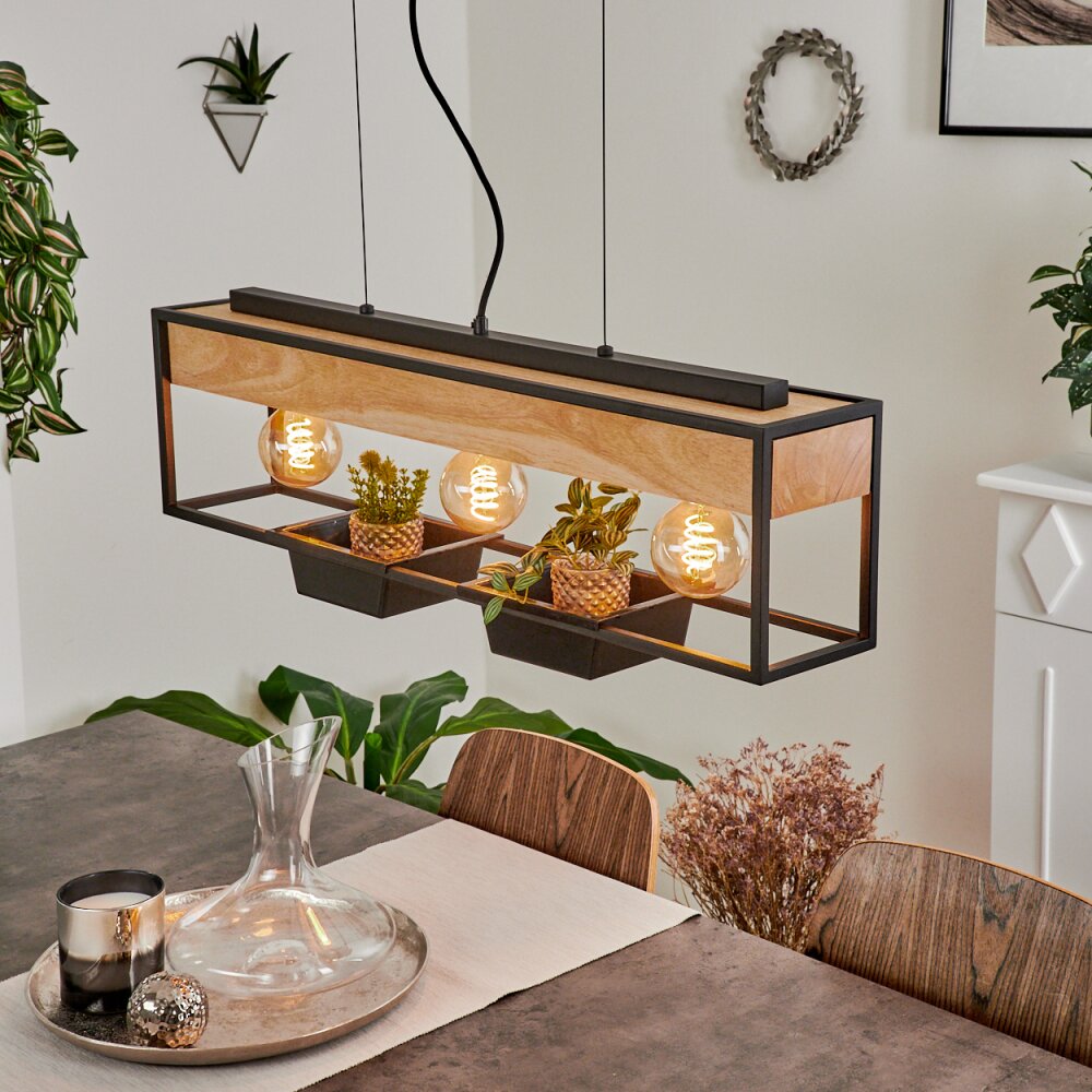 Suspension Colebrook Noir, 3 lumières main product photo