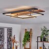 Plafonnier Pompu LED Écru, Noir, 1 lumière