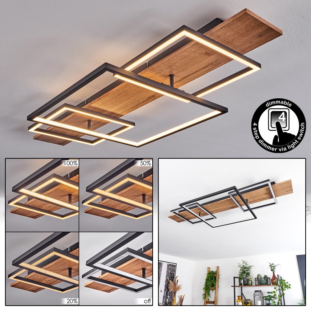 Plafonnier Pompu LED Écru, Noir, 1 lumière main product photo