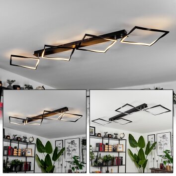 Plafonnier Kanchung LED Noir, 1 lumière