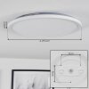 Plafonnier Hortinhas LED Blanc, 1 lumière, Télécommandes, Changeur de couleurs