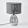 Lampe de table Osorno Chrome, Noir, 1 lumière