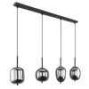 Suspension Globo BLACKY Noir, 4 lumières