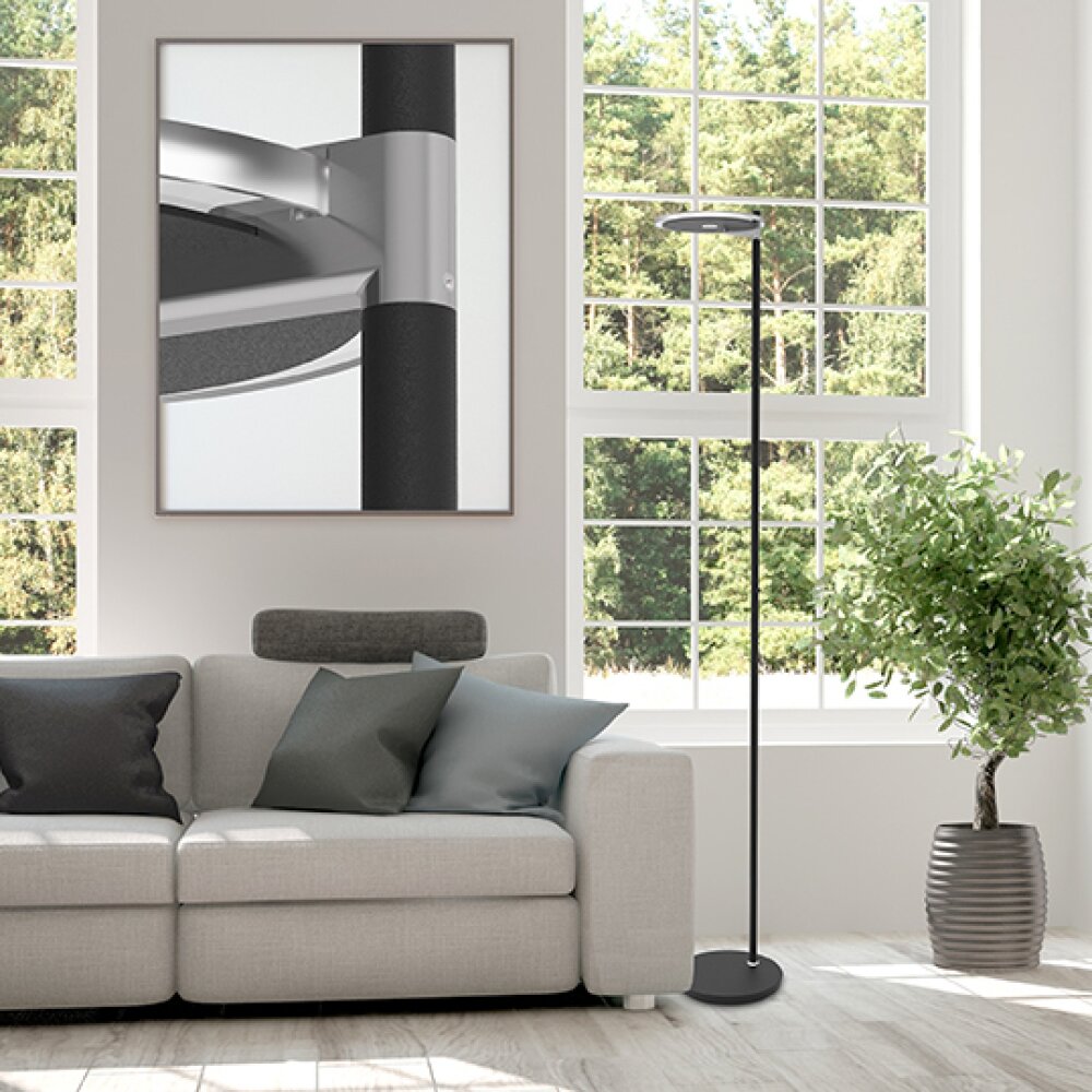Lampadaire à vasque Steinhauer Turound LED Noir, 1 lumière main product photo