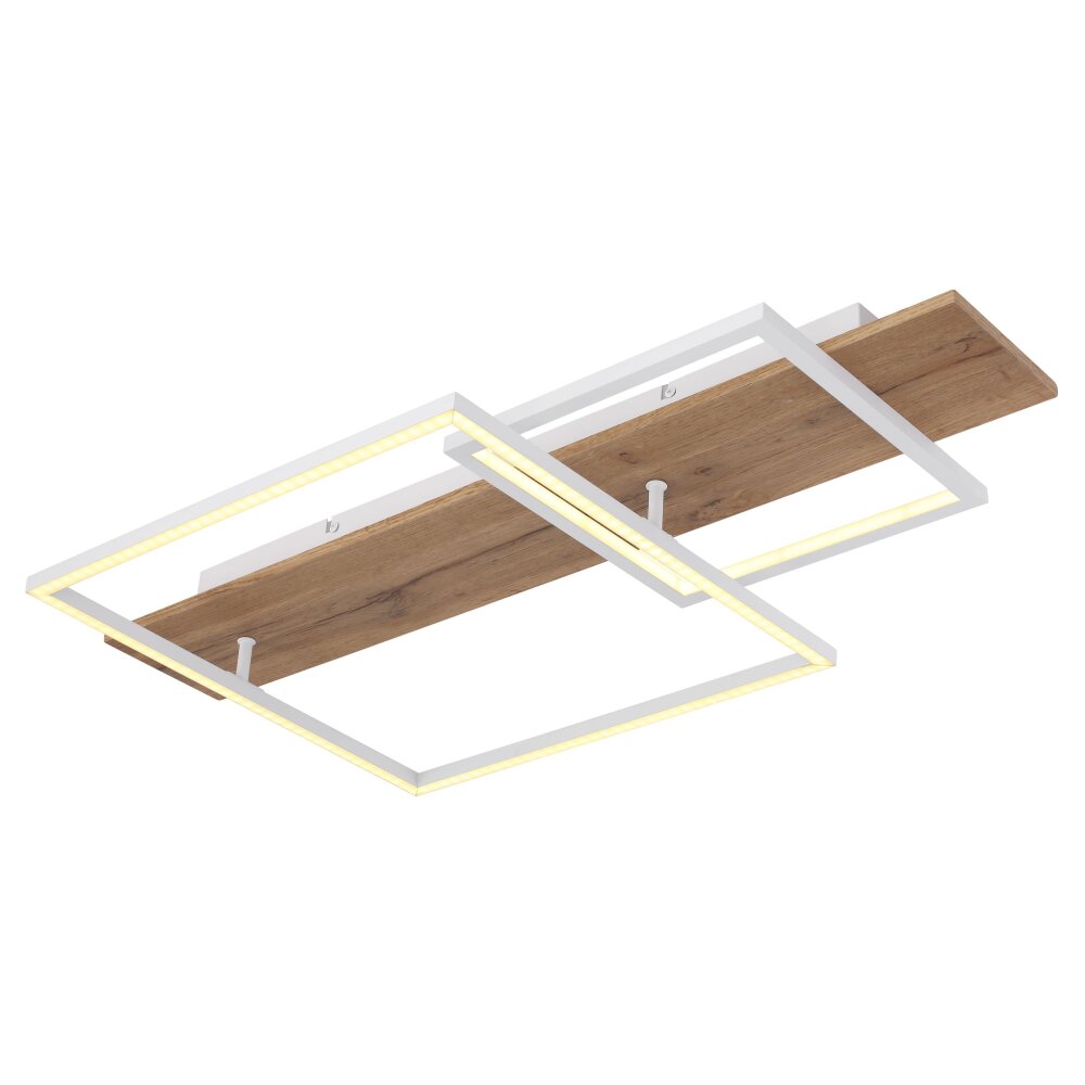 Plafonnier Globo VANNI LED Couleur bois, Blanc, 1 lumière main product photo