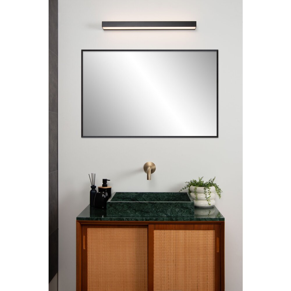 lampe miroir Lucide ALEXA LED Noir, 1 lumière main product photo