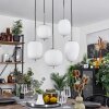 Suspension Verbania Nickel mat, 5 lumières