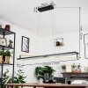 Suspension Rung LED Noir, 1 lumière