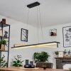 Suspension Rung LED Noir, 1 lumière