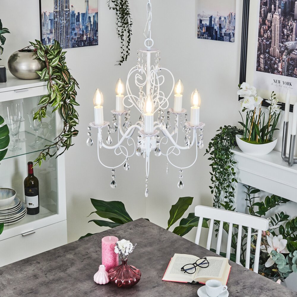 Lustre Ksim Blanc, 5 lumières main product photo