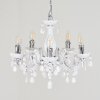 Lustre Malmback Chrome, Blanc, 5 lumières