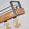 Suspension Bougey Écru, Noir, 3 lumières