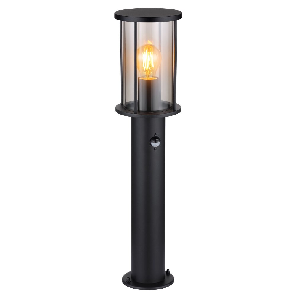 Borne lumineuse Globo GRACEY Noir, 1 lumière, Détecteur de mouvement main product photo