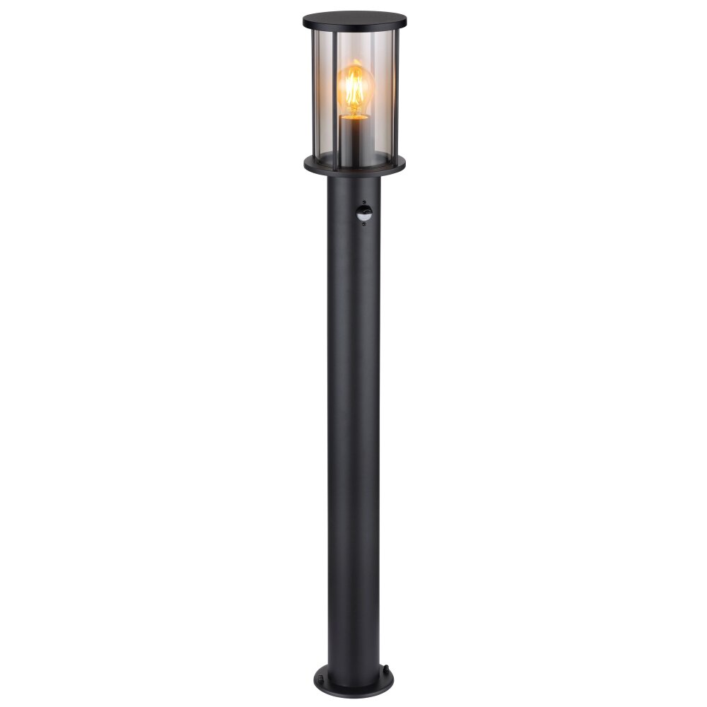 Borne lumineuse Globo GRACEY Noir, 1 lumière, Détecteur de mouvement main product photo