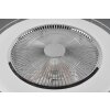 Ventilateur de plafond Reality Sandfjord LED Chrome, 1 lumière, Télécommandes