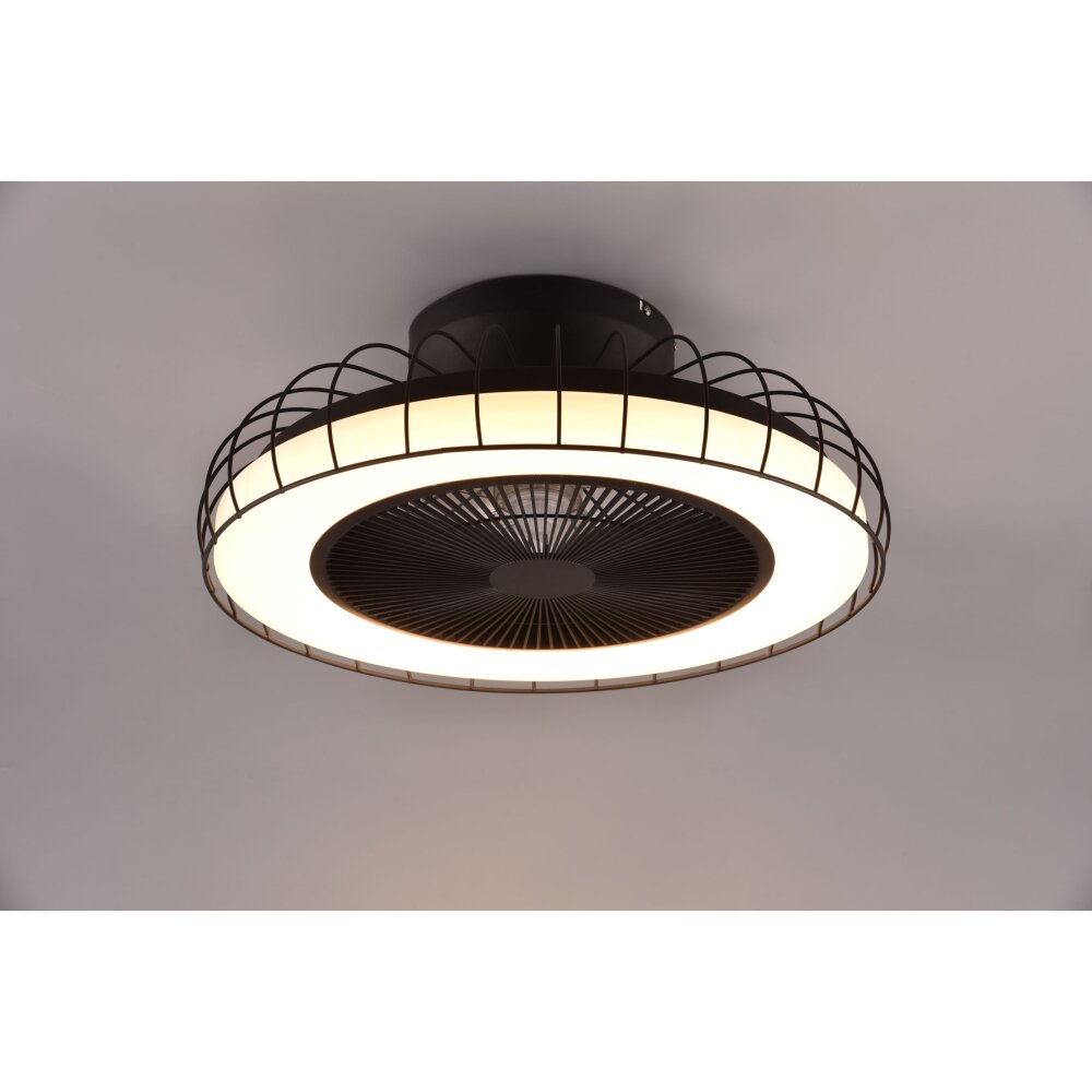 Ventilateur de plafond Reality Sandfjord LED Noir, 1 lumière, Télécommandes main product photo