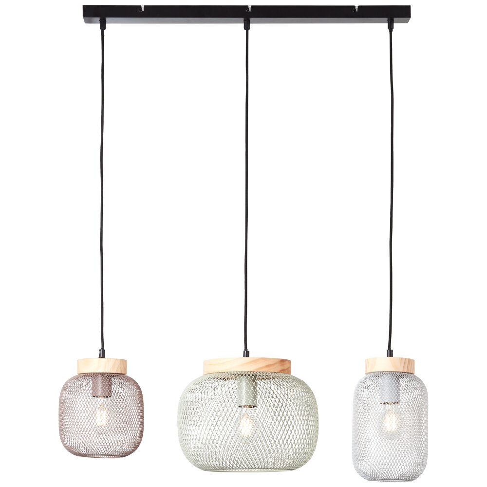 Suspension Brilliant Giada Noir, 3 lumières main product photo