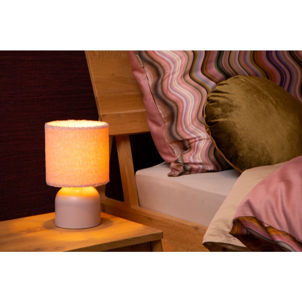 Lampe de table Lucide WOOLLY Rose, 1 lumière main product photo
