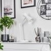 Lampe de table Vijes Blanc, 1 lumière