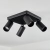 Plafonnier Trutielle Noir, 4 lumières