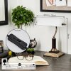 Lampe de table Barbe Laiton, Noir, 1 lumière
