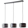 Suspension Brilliant Tyas Noir, 3 lumières