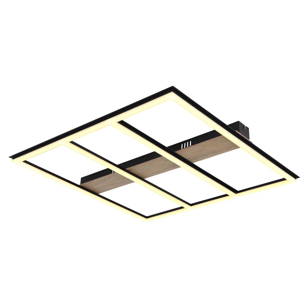 Plafonnier Globo FROOMY LED Couleur bois, Noir, 1 lumière main product photo