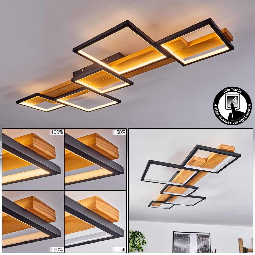 Plafonnier Pompu LED Noir, 1 lumière main product photo
