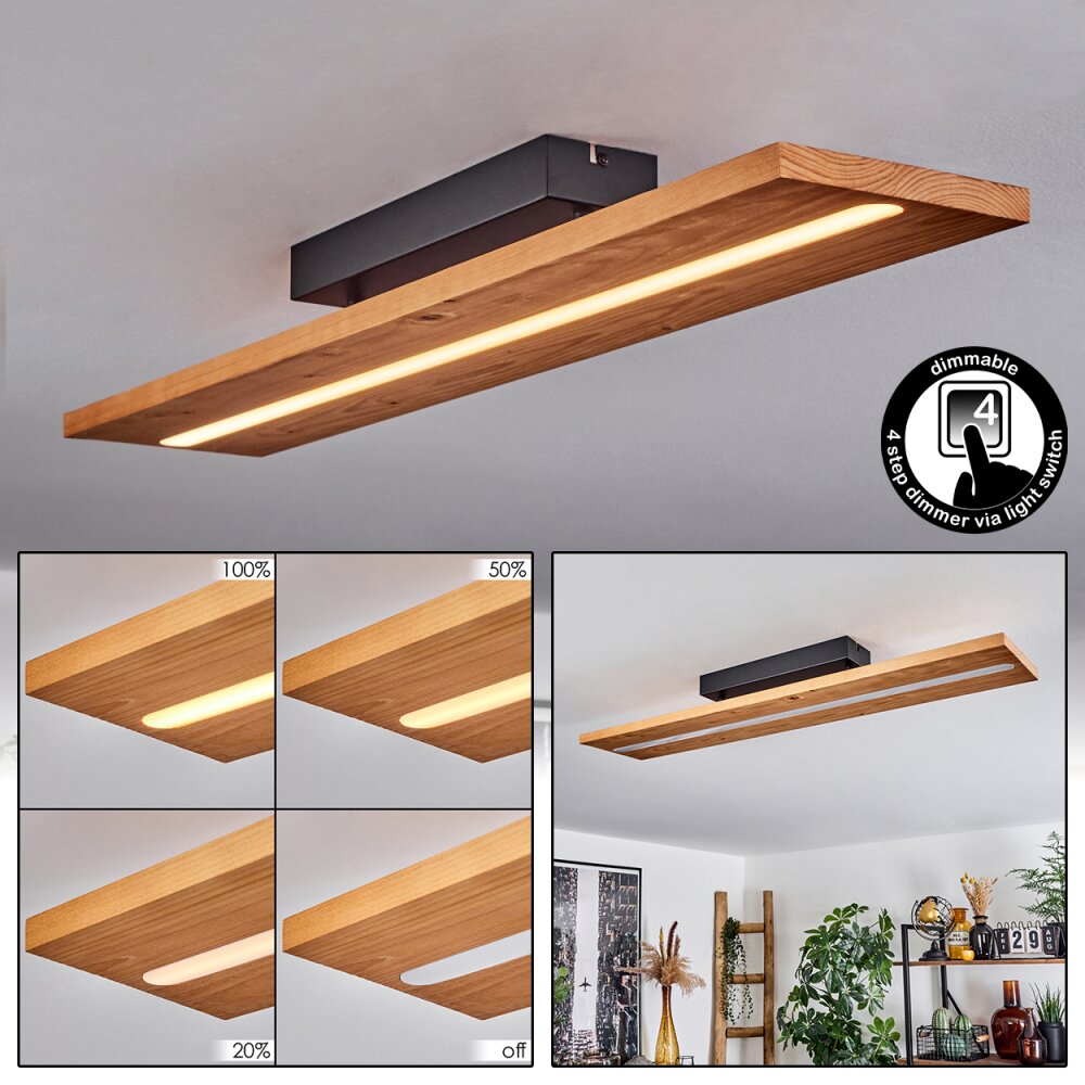 Plafonnier Adak LED Noir, 1 lumière main product photo