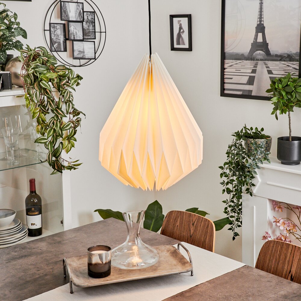 Suspension Bongat Blanc, 1 lumière main product photo