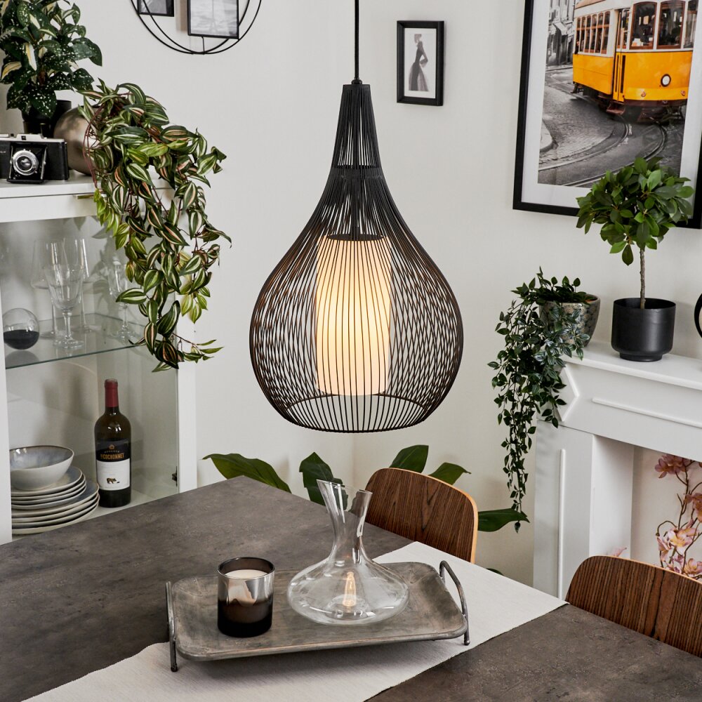 Suspension Barthoid Noir, 1 lumière main product photo