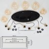 Suspension Calapa Laiton, 6 lumières