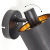 Applique murale Alsen Noir, 1 lumière
