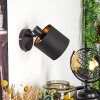 Applique murale Alsen Noir, 1 lumière