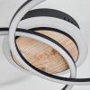 Plafonnier Audouin LED Couleur bois, Noir, 1 lumière, Télécommandes