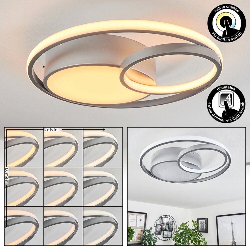 Plafonnier Vignier LED Titane, 1 lumière main product photo