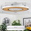 Plafonnier Chrop LED Nickel mat, 1 lumière