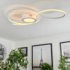 Plafonnier Olok LED Blanc, 1 lumière, Télécommandes