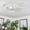 Plafonnier Olok LED Blanc, 1 lumière, Télécommandes
