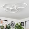 Plafonnier Olok LED Blanc, 1 lumière, Télécommandes