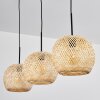 Suspension Bauro Écru, 3 lumières