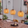Suspension Bauro Écru, 3 lumières