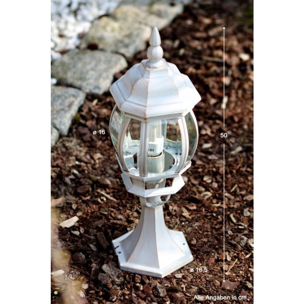 Borne d'éclairage Better Lighting Manchester Transparent, Blanc main product photo