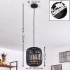 Suspension Teheran Noir, 1 lumière