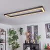 Plafonnier Dubuisson LED Anthracite, 1 lumière, Télécommandes