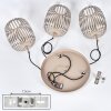 Suspension Herrera Sable, 3 lumières