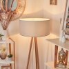 Lampadaire Saladillo Bois foncé, Blanc, 1 lumière