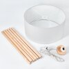 Lampadaire Saladillo Bois clair, Blanc, 1 lumière